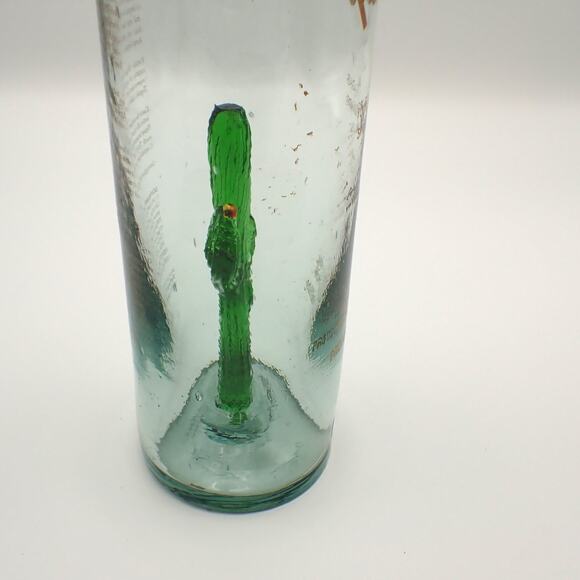 Porfidio Anejo EMPTY Bottle #7583 Green Cactus Hand Blown Art Glass 750ml VG - Picture 15 of 15